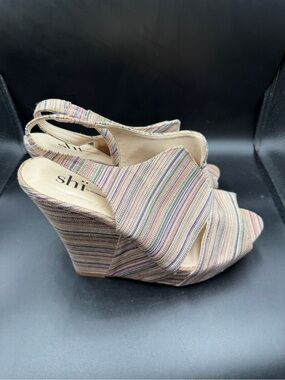 Shi by JOURNEYS by Journeys Multicolor Striped Wedge Sandals